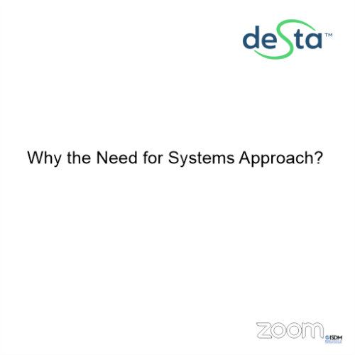 Webinar on Systems Thinking, ISDM, India- April 2020